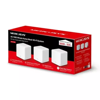 MERCUSYS Halo H30G(3-pack) Aginet WiFi5 Mesh (AC1300, 2, 4GHz/5GHz, 2xGbELAN/WAN) MERCUSYS Halo H30G(3-pack) Aginet WiFi5 Mesh (AC1300, 2, 4GHz/5GHz, 2xGbELAN/WAN)