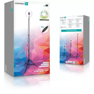 CONNECT IT Selfie12Ring kruhové 12" LED světlo + stativ 2, 1 m