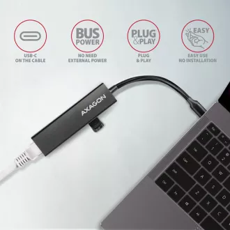 AXAGON HMC-GL3A, USB 3.2 Gen 1 hub, porty 3x USB-A + Gigabit Ethernet, kovový, kabel USB-C 20cm AXAGON HMC-GL3A, USB 3.2 Gen 1 hub, porty 3x USB-A + Gigabit Ethernet, kovový, kabel USB-C 20cm
