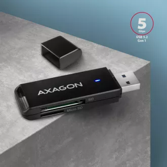AXAGON CRE-S2N, USB-A 3.2 Gen 1 - SUPERSPEED čtečka karet, 2-slot & lun SD/microSD, podpora UHS-I AXAGON CRE-S2N, USB-A 3.2 Gen 1 - SUPERSPEED čtečka karet, 2-slot & lun SD/microSD, podpora UHS-I