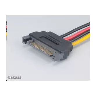 AKASA kabel SATA redukce napájení na 4pin Molex, 15cm, 2ks v balení AKASA kabel SATA redukce napájení na 4pin Molex, 15cm, 2ks v balení