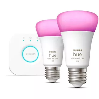 Philips Hue White and Color Ambiance 9W 1100 E27 malý starter kit Philips Hue White and Color Ambiance 9W 1100 E27 malý starter kit