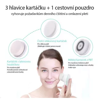 TOUCHBeauty 0759A Čisticí kartáč na pleť 3v1 růžový TOUCHBeauty 0759A Čisticí kartáč na pleť 3v1 růžový