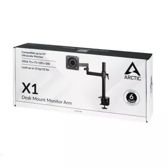 ARCTIC držák na monitor X1, ocel, matná černá ARCTIC držák na monitor X1, ocel, matná černá