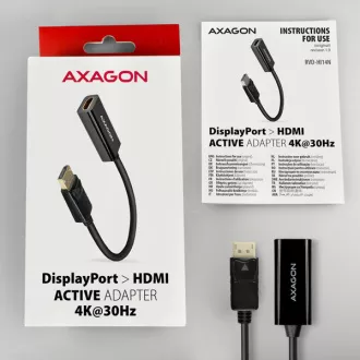 AXAGON RVD-HI14N, DisplayPort -> HDMI 1.4 redukce / adaptér, 4K/30Hz AXAGON RVD-HI14N, DisplayPort -> HDMI 1.4 redukce / adaptér, 4K/30Hz