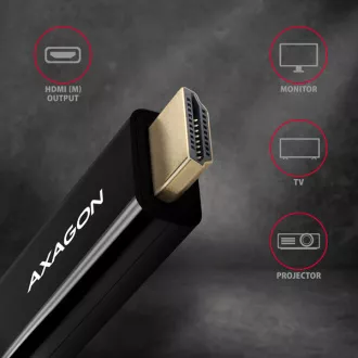 AXAGON RVDM-HI14C2, Mini DisplayPort -> HDMI 1.4 redukce / kabel 1.8 m, 4K/30Hz AXAGON RVDM-HI14C2, Mini DisplayPort -> HDMI 1.4 redukce / kabel 1.8 m, 4K/30Hz