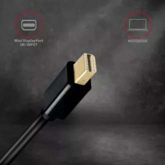 AXAGON RVDM-HI14C2, Mini DisplayPort -> HDMI 1.4 redukce / kabel 1.8 m, 4K/30Hz AXAGON RVDM-HI14C2, Mini DisplayPort -> HDMI 1.4 redukce / kabel 1.8 m, 4K/30Hz