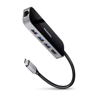 AXAGON HMC-6GL, USB 3.2 Gen 1 hub, porty 3x USB-A, HDMI 4k/30Hz, RJ-45 GLAN, PD 100W, kabel USB-C 20cm AXAGON HMC-6GL, USB 3.2 Gen 1 hub, porty 3x USB-A, HDMI 4k/30Hz, RJ-45 GLAN, PD 100W, kabel USB-C 20cm