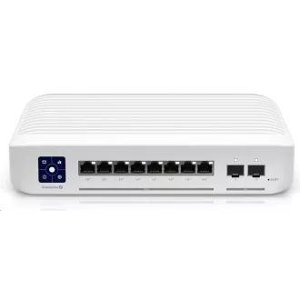 UBNT USW-Enterprise-8-PoE [8x 2.5G RJ45, 2x 10G SFP+, 120W PoE budget, PoE+ 802.3af/at, 1, 3" dotykový displej]