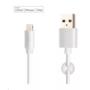 Fixed datový a nabíjecí kabel, USB-A -> Lightning (MFI), 20 W, délka 2 m, bílá