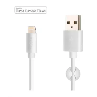 Fixed datový a nabíjecí kabel, USB-A -> Lightning (MFI), 20 W, délka 2 m, bílá