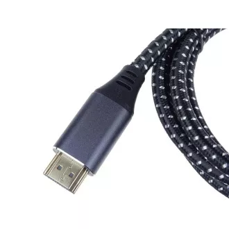 PREMIUMCORD Kabel HDMI 2.1 High Speed + Ethernet kabel 8K@60Hz, zlacené konektory, 1m