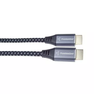 PREMIUMCORD Kabel HDMI 2.1 High Speed + Ethernet kabel 8K@60Hz, zlacené konektory, 3m