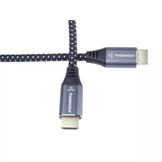 PREMIUMCORD Kabel HDMI 2.1 High Speed + Ethernet kabel 8K@60Hz, zlacené konektory, 3m