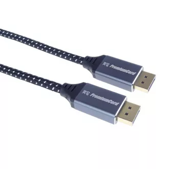 PREMIUMCORD Kabel DisplayPort 1.4 přípojný kabel, kovové a zlacené konektory, 1m PREMIUMCORD Kabel DisplayPort 1.4 přípojný kabel, kovové a zlacené konektory, 1m
