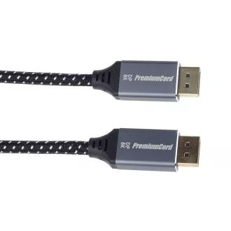 PREMIUMCORD Kabel DisplayPort 1.4 přípojný kabel, kovové a zlacené konektory, 1m PREMIUMCORD Kabel DisplayPort 1.4 přípojný kabel, kovové a zlacené konektory, 1m