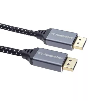 PREMIUMCORD Kabel DisplayPort 1.4 přípojný kabel, kovové a zlacené konektory, 1m PREMIUMCORD Kabel DisplayPort 1.4 přípojný kabel, kovové a zlacené konektory, 1m
