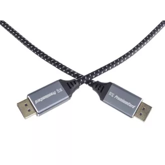PREMIUMCORD Kabel DisplayPort 1.4 přípojný kabel, kovové a zlacené konektory, 1m PREMIUMCORD Kabel DisplayPort 1.4 přípojný kabel, kovové a zlacené konektory, 1m