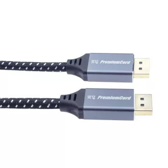 PREMIUMCORD Kabel DisplayPort 1.4 přípojný kabel, kovové a zlacené konektory, 1m PREMIUMCORD Kabel DisplayPort 1.4 přípojný kabel, kovové a zlacené konektory, 1m