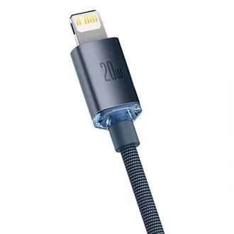 Baseus Crystal Shine Series nabíjecí, datový kabel USB-C Lightning 20W 1, 2m, černá