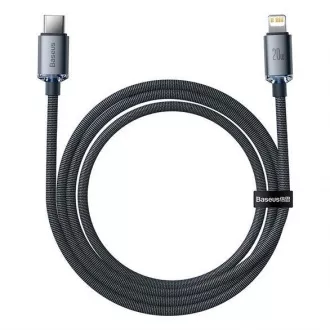 Baseus Crystal Shine Series nabíjecí, datový kabel USB-C Lightning 20W 1, 2m, černá
