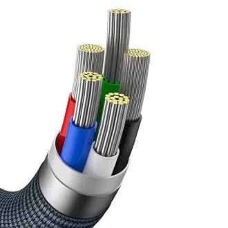 Baseus Crystal Shine Series nabíjecí, datový kabel USB-C Lightning 20W 1, 2m, černá