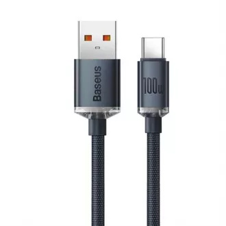 Baseus Crystal Shine Series nabíjecí / datový kabel USB-A / USB-C 100W 1, 2m, černá Baseus Crystal Shine Series nabíjecí / datový kabel USB-A / USB-C 100W 1, 2m, černá