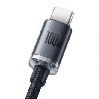 Baseus Crystal Shine Series nabíjecí / datový kabel USB-A / USB-C 100W 1, 2m, černá Baseus Crystal Shine Series nabíjecí / datový kabel USB-A / USB-C 100W 1, 2m, černá