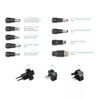 AVACOM QuickTIP 45W - univerzální adaptér pro notebooky + 9 konektorů