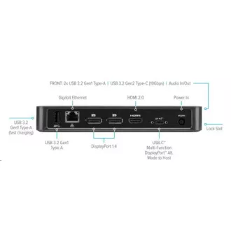 Targus® USB-C Multi-Function DisplayPort Alt. Mode Triple Video Docking Station with 85W Power