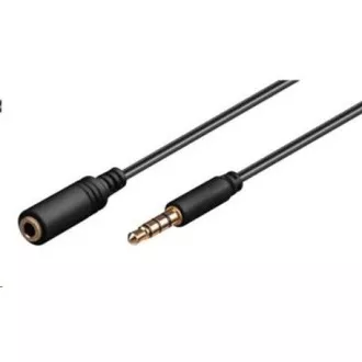 PREMIUMCORD Kabel Jack 3, 5mm 4 pinový M/F 1m pro Apple iPhone, iPad, iPod PREMIUMCORD Kabel Jack 3, 5mm 4 pinový M/F 1m pro Apple iPhone, iPad, iPod