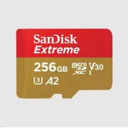 SanDisk micro SDXC karta 256GB Extreme (190 MB/s Class 10, UHS-I U3 V30) + adaptér