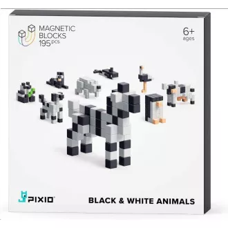 PIXIO Black & White Animals magnetická stavebnice PIXIO Black & White Animals magnetická stavebnice