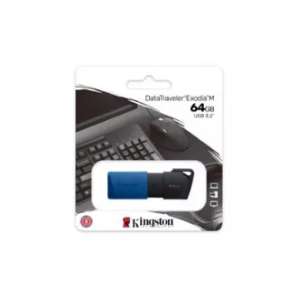Kingston Flash Disk 64GB USB3.2 Gen 1 DataTraveler Exodia M (Black + Blue) Kingston Flash Disk 64GB USB3.2 Gen 1 DataTraveler Exodia M (Black + Blue)
