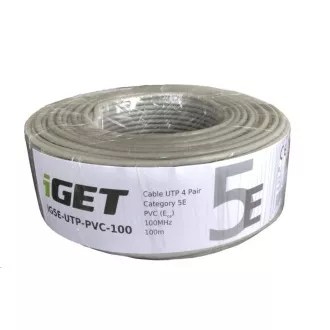 iGet CAT5E UTP PVC Eca Síťový kabel 100m/role
