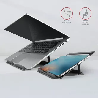 AXAGON STND-L, kovový stojan pro notebooky 10"-17.3", 4 nastavitelné výšky, šedý AXAGON STND-L, kovový stojan pro notebooky 10"-17.3", 4 nastavitelné výšky, šedý