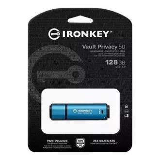 Kingston Flash Disk IronKey 128GB Vault Privacy 50 AES-256 Encrypted, FIPS 197 Kingston Flash Disk IronKey 128GB Vault Privacy 50 AES-256 Encrypted, FIPS 197