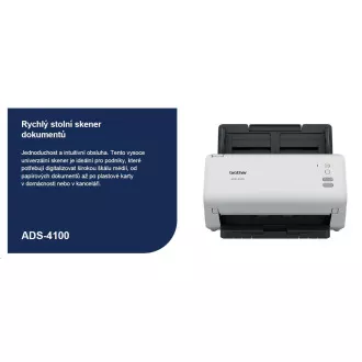 BROTHER skener ADS-4100 DUALSKEN A4 35ppm/70dual 600x600 60ADF USB BROTHER skener ADS-4100 DUALSKEN A4 35ppm/70dual 600x600 60ADF USB