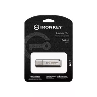 Kingston Flash Disk IronKey 64GB IKLP50 Locker+ 50 AES USB, w/256bit Encryption Kingston Flash Disk IronKey 64GB IKLP50 Locker+ 50 AES USB, w/256bit Encryption