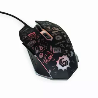 GEMBIRD myš MUS-6B-GRAFIX-01, černá s grafickým potiskem, USB GEMBIRD myš MUS-6B-GRAFIX-01, černá s grafickým potiskem, USB