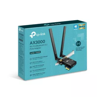 TP-Link Archer TX55E WiFi6 PCIe adapter (AX3000, 2, 4GHz/5GHz, Bluetooth5.2) TP-Link Archer TX55E WiFi6 PCIe adapter (AX3000, 2, 4GHz/5GHz, Bluetooth5.2)