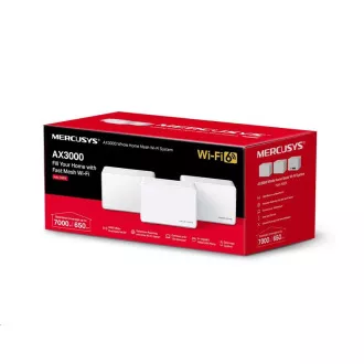 MERCUSYS Halo H80X(3-pack) WiFi6 Mesh (AX3000, 2, 4GHz/5GHz, 3xGbELAN/WAN) MERCUSYS Halo H80X(3-pack) WiFi6 Mesh (AX3000, 2, 4GHz/5GHz, 3xGbELAN/WAN)