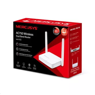 MERCUSYS MR20 WiFi5 router (AC750, 2, 4GHz/5GHz, 1x100Mb/s WAN, 2x100Mb/s LAN) MERCUSYS MR20 WiFi5 router (AC750, 2, 4GHz/5GHz, 1x100Mb/s WAN, 2x100Mb/s LAN)