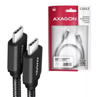 AXAGON BUCM3-CM30AB, SPEED kabel USB-C <-> USB-C, 3m, USB 3.2 Gen 1, PD 60W 3A, ALU, oplet, černý AXAGON BUCM3-CM30AB, SPEED kabel USB-C <-> USB-C, 3m, USB 3.2 Gen 1, PD 60W 3A, ALU, oplet, černý