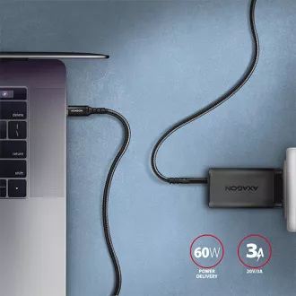 AXAGON BUCM-CM10AB, HQ kabel USB-C <-> USB-C, 1m, USB 2.0, PD 60W 3A, ALU, oplet, černý AXAGON BUCM-CM10AB, HQ kabel USB-C <-> USB-C, 1m, USB 2.0, PD 60W 3A, ALU, oplet, černý