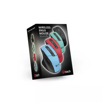 C-TECH myš Ergo WLM-05, bezdrátová, 1600DPI, 6 tlačítek, USB nano receiver, černá C-TECH myš Ergo WLM-05, bezdrátová, 1600DPI, 6 tlačítek, USB nano receiver, černá