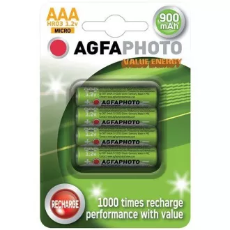AgfaPhoto nabíjecí NiMH baterie AAA, 900mAh, blistr 4ks AgfaPhoto nabíjecí NiMH baterie AAA, 900mAh, blistr 4ks