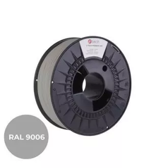 C-TECH Tisková struna (filament) PREMIUM LINE, PETG, bílý hliník, RAL9006, 1, 75mm, 1kg