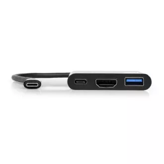 PORT HUB USB-C, HDMI 1X 4K + USB-A + USB-C, černá PORT HUB USB-C, HDMI 1X 4K + USB-A + USB-C, černá