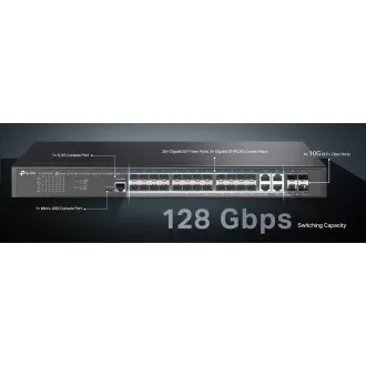 TP-Link OMADA JetStream switch TL-SG3428XF (20xSFP, 4xGbE/4xSFP combo, 4xSFP+, 2xconsole) TP-Link OMADA JetStream switch TL-SG3428XF (20xSFP, 4xGbE/4xSFP combo, 4xSFP+, 2xconsole)